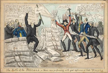 The Battle of the Petitions, en farce, der nu optræder med stor klapsalver i begge huse