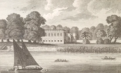 Biskoppen af Londons palads i Fulham, indgraveret af Taylor, 1788