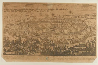 The Bombardment of Copenhagen and Surrender of the Danish Fleat, september 1807, udgivet af John Fairburn i 1807
