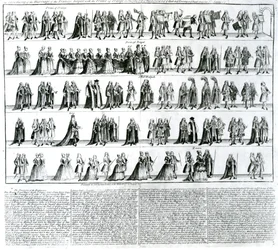 Ceremonien for Prinsesse Royals bryllup med Prinsen af Orange, 1734