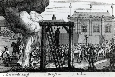 Henrettelsen af Oliver Cromwell, John Bradshaw og Henry Ireton, ca. 1661