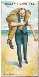 Firemans Lift No.2, nr.19 fra First Aid-serien af Willss Cigarette-kort, 1913