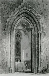 Great Western Hall, der fører til Grand Saloon, eller Octagon, Fonthill Abbey, 1824