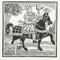 The History of Guy, Earl of Warwick, illustration fra Chap-books of the Eighteenth Century af John Ashton, pub. 1882