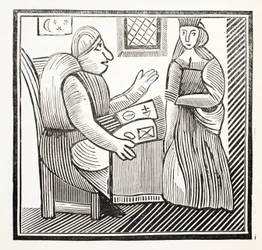 The History of Mother Bunch of the West, illustration fra Chap-books of the Eighteenth Century af John Ashton, pub. 1882