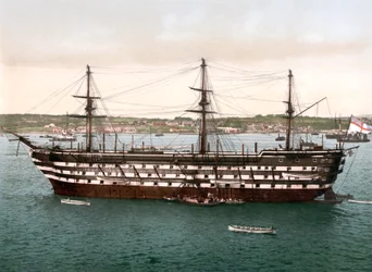 The Impregnable, Plymouth (håndfarvet foto)