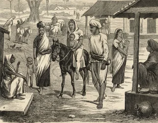 Den indiske hungersnød: En bengalsk landsby, fra 