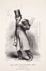 The Jew Old-Clothes Man, efter en daguerreotypi af Richard Beard, illustration fra London Labor og London Poor af Henry Mayhew, pub. 1862