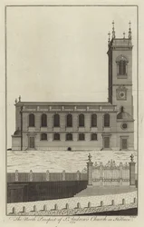 The North Prospect of St Andrews Church i Holborn