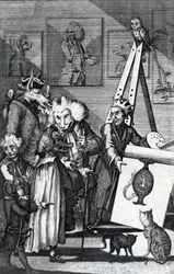 Maleren indsender sit billede til Examination of Connoisseurs and Antiquarians, 1774