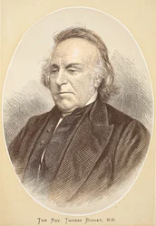 Rev. Thomas Binney, D.D., illustration fra The Pictorial Edition of the Life and Discoveries of David Livingstone af J. Ewing Richie, pub. af A. Fullarton & Co., 1876