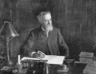 Den højre Hon. Sir Michael Hicks-Beach, illustration fra The Graphic, 19. juli 1902
