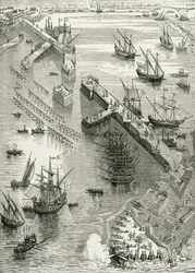 The Siege of Rochelle, fra The History of France, af Emile de Bonnechose, udgivet af Ward, Lock and Co, London