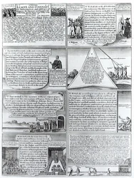 Den højtidelige liga og pagt af 1643, indgraveret af W. Hollar (1607-77)