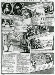 Stage-medleyen repræsenterer byens høflige smag og digteren G., Polly Peachums og kaptajn Macheaths uforlignelige fortjenester, ca. 1728