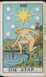 Stjernen, fra „Nøglen til tarot: fragmenter af en hemmelig tradition under spådommens slør. [Med et sæt kort.]“