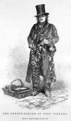 Gadesælgeren af hundehalsbånd, ca. 1840