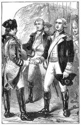 The Surrender of Cornwallis, fra The History of France, af Emile de Bonnechose, udgivet af Ward, Lock and Co, London