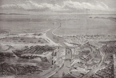 Swansea Harbour and Docks, fra The Illustrated London News, 22. oktober 1881