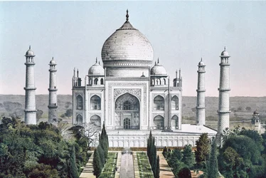 Taj Mahal i Agra (farve litho)