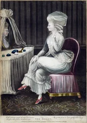 Toilettet, pub. af Robert Sayer og J. Bennett, 1780 (mezzotintgravering)
