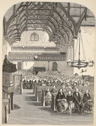 Kapellet i Brixton, illustration fra The Criminal Prisons of London og Scenes from Prison Life af Henry Mayhew og John Binny, pub. 1862