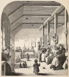 Den straffedømte børnehave i Brixton, illustration fra The Criminal Prisons of London og Scenes from Prison Life af Henry Mayhew og John Binny, pub. 1862