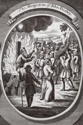 The martyrium of John Denley, illustration fra 