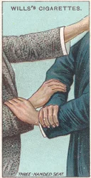 Trehåndssæde, nr. 21 fra First Aid-serien af Willss Cigarette-kort, 1913