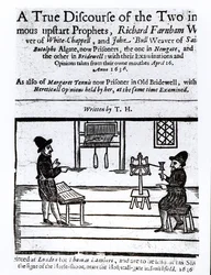 Titelside på A True Discourse of the Two Infamous Prophets, Richard Farnham, Weaver, of White-Chapel, og John Bull, Weaver, of Saint Botolphs, Algate af T.H 1636