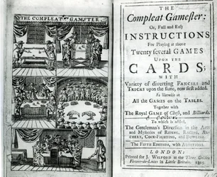 Titelside på den femte udgave af The Compleat Gamester, tilskrevet Charles Cotton (1630-87), pub. 1725