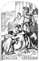 Troilus et Cressida - (Troilus og Cressida) - Illustration i "" Værker komplet af William Shakespeare""" 1866 - Illustrationerne og den generelle form for denne udgave er lånt fra Cassells illustrerede Shakespeare, udgivet i London