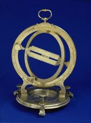 Universal Equinoctian Standing Ring Dial, sandsynligvis lavet af Thomas Heath, ca. 1730 (messing)