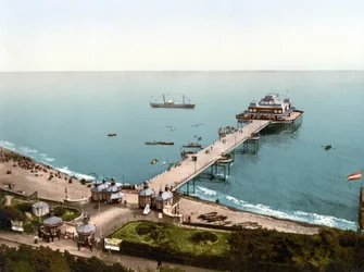 Victoria Pier, Folkestone (håndfarvet foto)