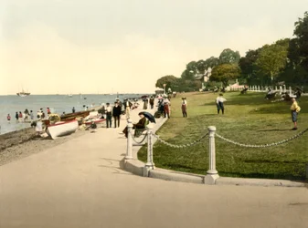 Udsigt over Cowes (håndfarvet foto)
