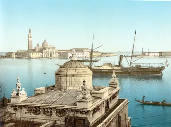 Udsigt over Venedig (håndfarvet foto)