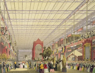 Udsigt over Foreign Nave of the Great Exhibition of 1851, fra Dickinsons Comprehensive Pictures