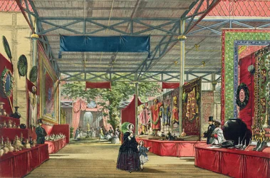 Udsigt over Indien-delen af den store udstilling i 1851, fra Dickinsons Comprehensive Pictures