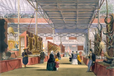 Udsigt over Indien-delen af den store udstilling i 1851, fra Dickinsons Comprehensive Pictures