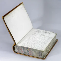 Waterloo Medal Roll, ca. 1815 (pen & blæk på papir i et læderindbundet bind)