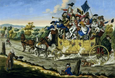 Pinseferie, pub. af Carington Bowles (fl.1744-93), 1783 (farvet streggravering)