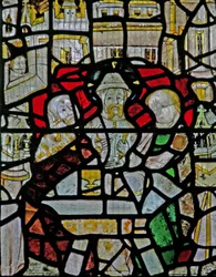 Window Ww, der viser en opstandelsesscene: nadveren i Emmaus