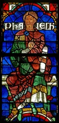Vindue, der viser en genealogisk figur: Phalec
