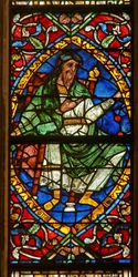Vindue med en genealogisk figur: Salomon
