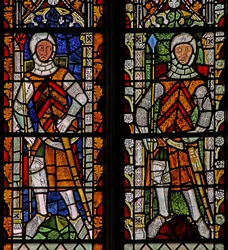 Vindue s4 viser William Lord de la Zouche og Gilbert I de Clare