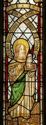 Vindue s5, der viser evangelisten: St. Matthæus