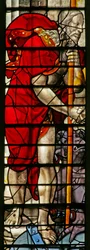 Vindue w15, der viser Kristus ved Helvedes harvelse