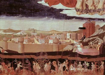 De fordømte i Helvede, fra »Jomfruens kroning«, fuldført 1454 (detalje af 57626)