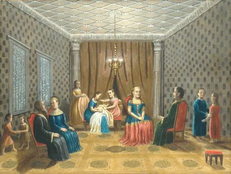 Egyptisk scene muligvis Moses og Zippora, 1865-80.