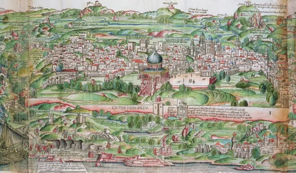 Kort over byen Jerusalem, fra 